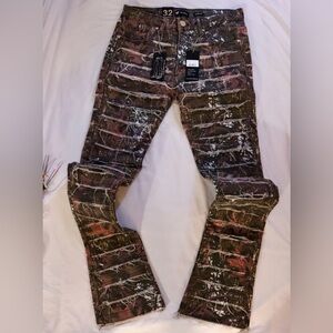WAIMEA Red Camo Stacked Jeans NWT MSRP $175